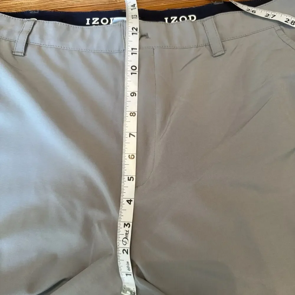 Izod Golf Chino Pants Mens 38x34‎ Gray Performance Stretch Office Casual Staple